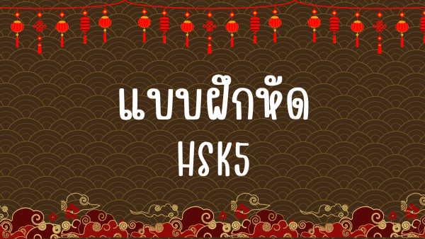 ชีทรวมแบบฝึกหัด HSK5